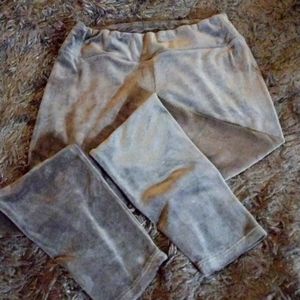 Black velvet high waist leggings